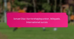 Ismael Díaz: Karrierehøjdepunkter, Milepæle, International succes
